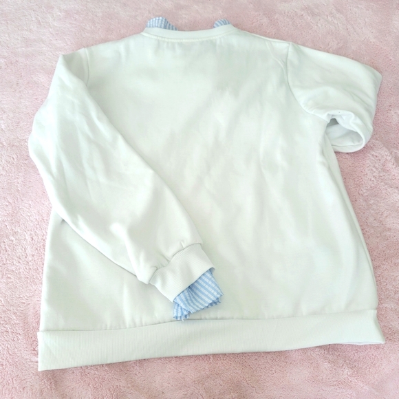 2 for $20 ruffle trimmed sweatshirt with bow - Picture 2 of 2